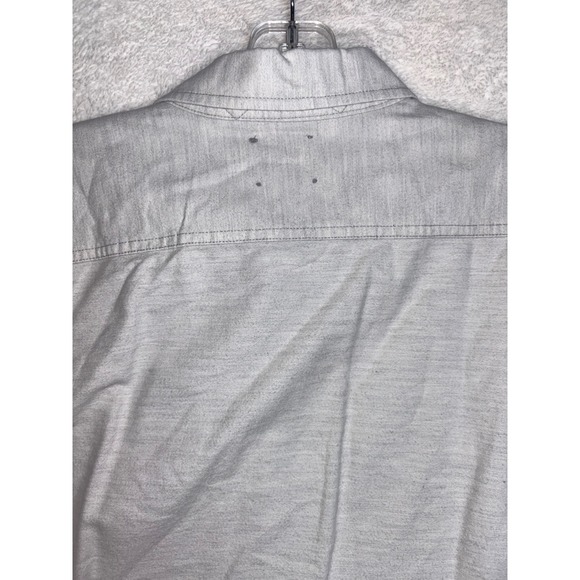 AG Adriano Goldschmied Mens Grey Heathered Flannel Plaid Lined Shirt Size Medium - Picture 10 of 14